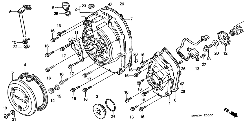 Right crankcase cover