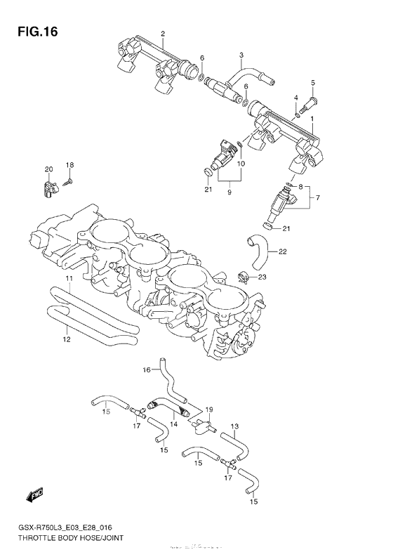 Throttle Body Hose/joint (E28)