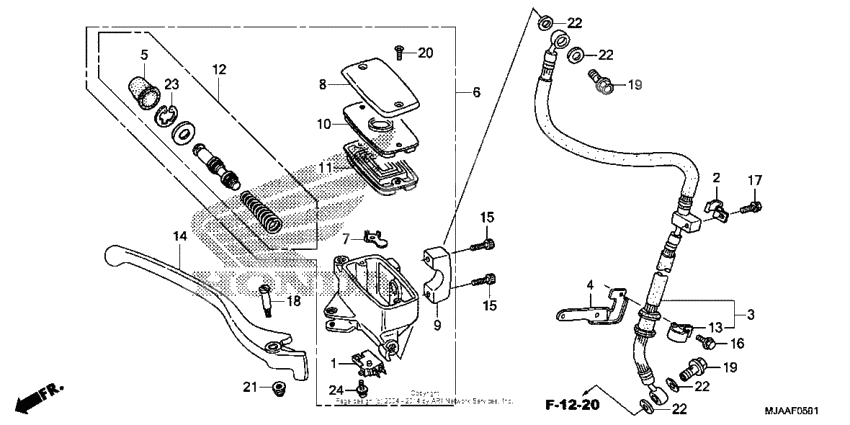 Front brake master cylinder (2)
