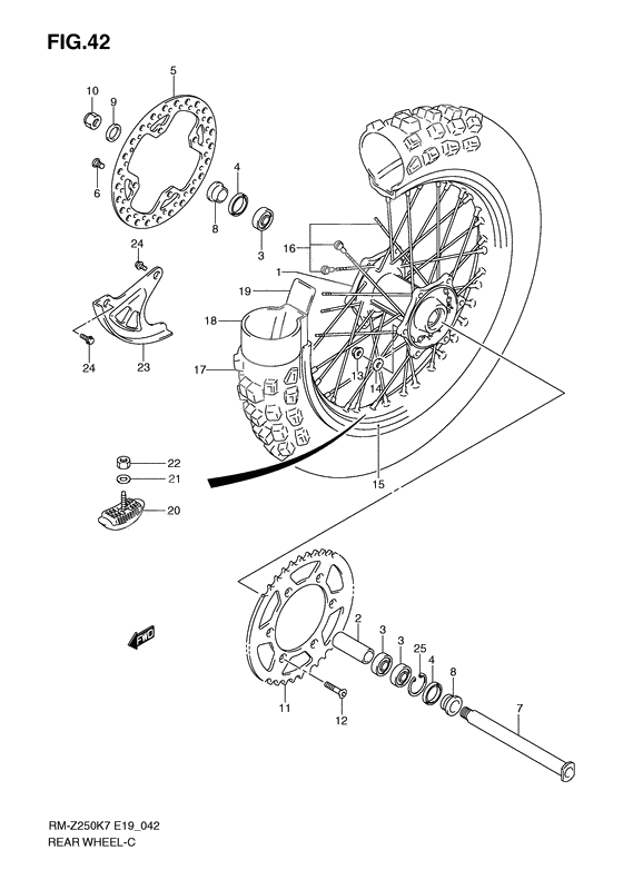 Rear wheel complete assy              

                  Model k7