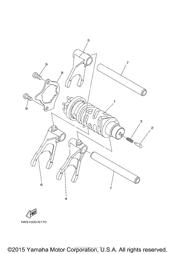 Shift cam fork