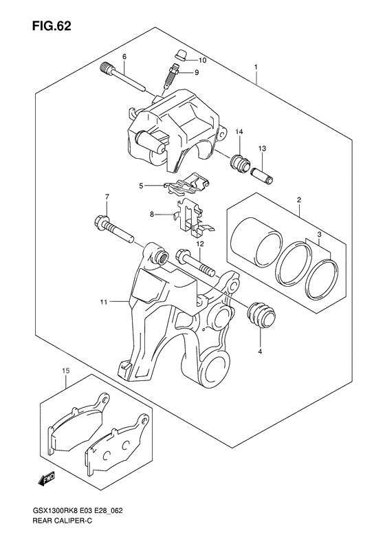 Rear caliper