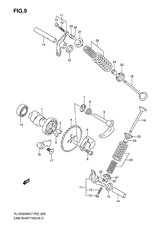 Cam shaft/valve