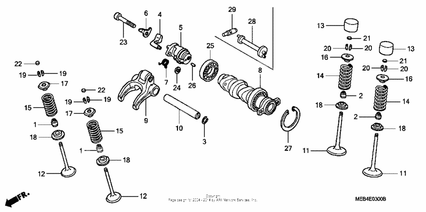 Camshaft + valve