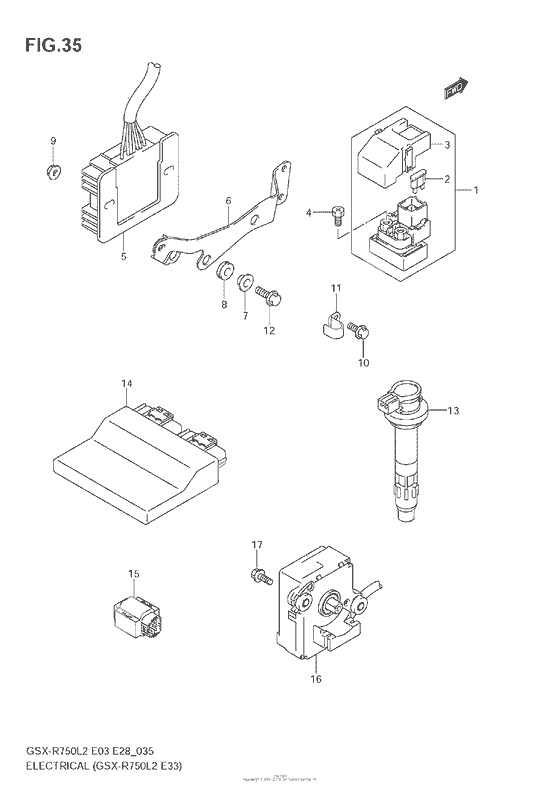 Электрооборудование (Gsx-R750 L2 E33)
