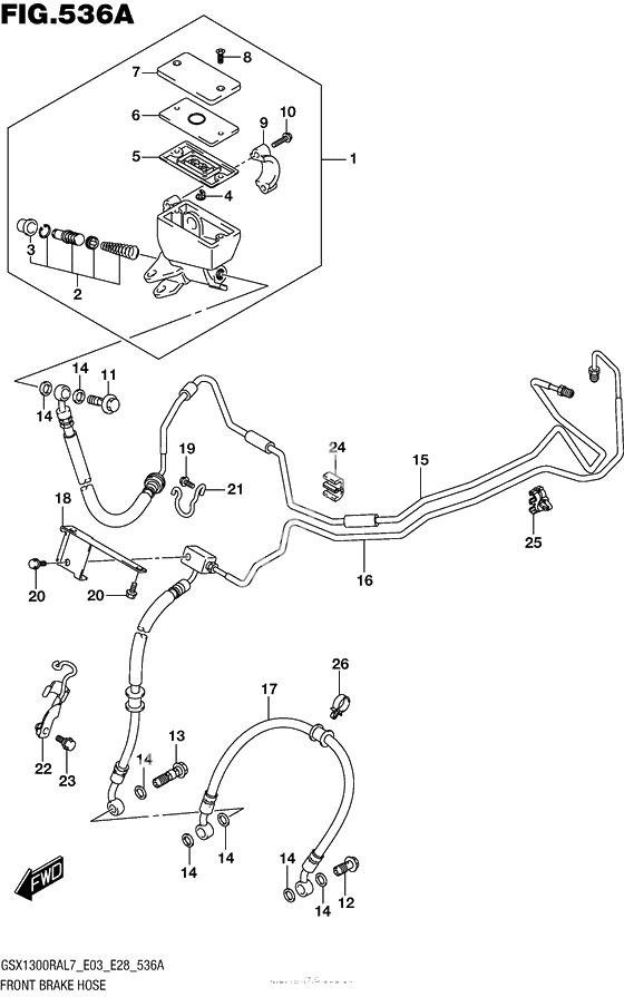 Front Brake Hose (Gsx1300Ral7 E03)