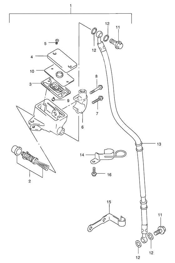 Front master cylinder