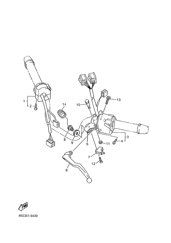 Handle switch. lever