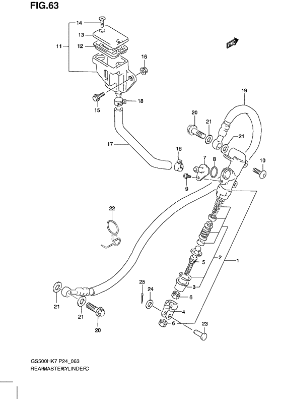 Rear master cylinder