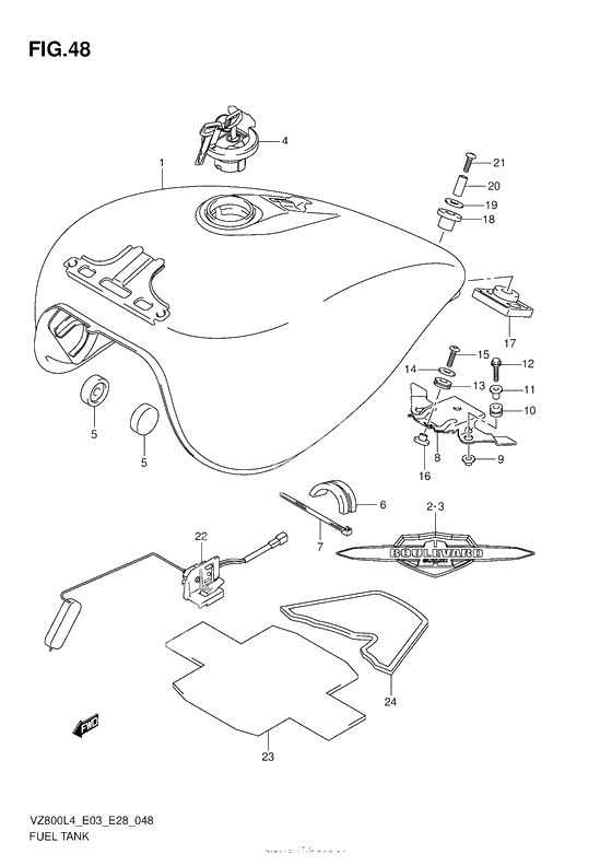 Топливный бак (Vz800L4 E28)