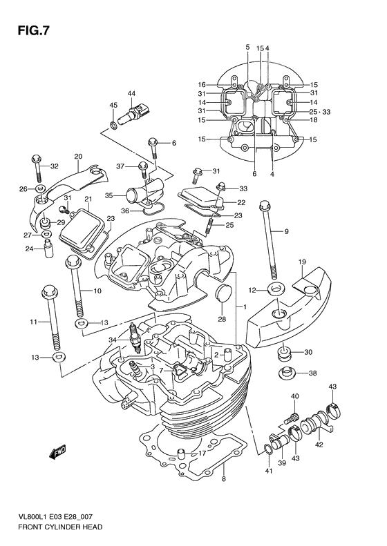 Front cylinder head              

                  Vl800cl1 e33