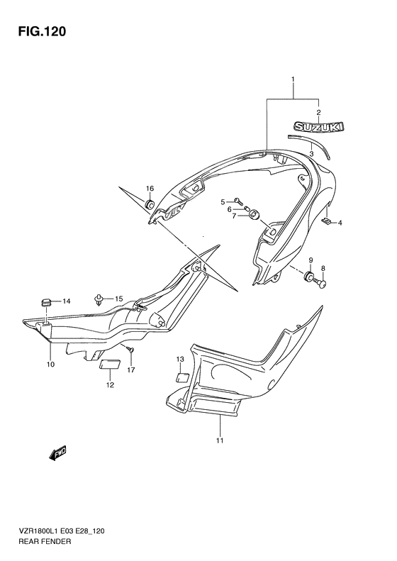 Rear fender              

                  Vzr1800l1 e28