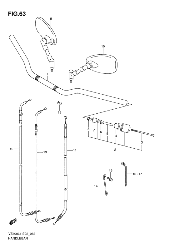 Handlebar              

                  Vz800l1 e19