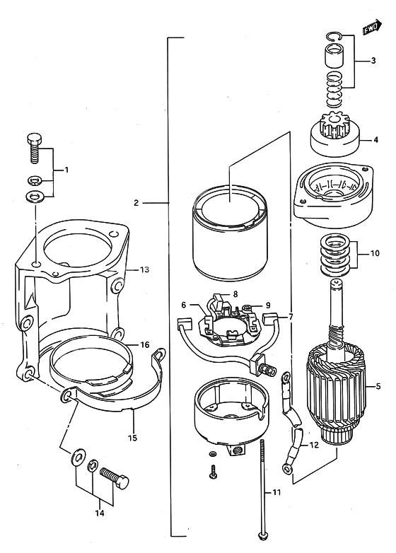 Starting motor