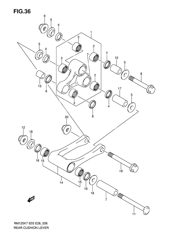 Rear cushion lever