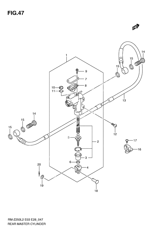 Rear master cylinder