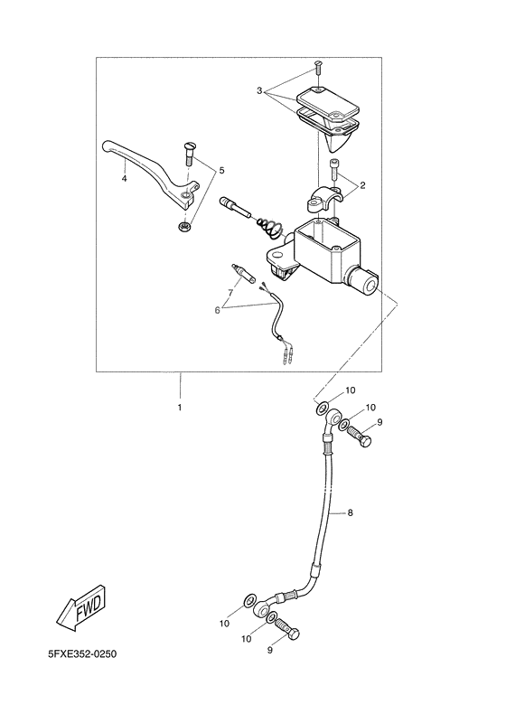 Front master cylinder