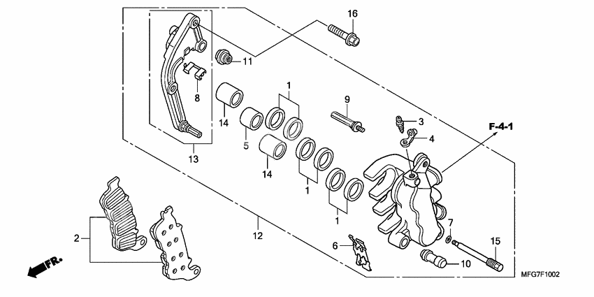 L. front brake caliper              

                  CB600FA/FA3