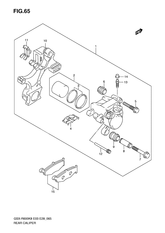 Rear caliper