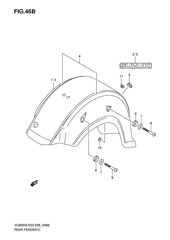 Rear fender              

                  Vl800k8