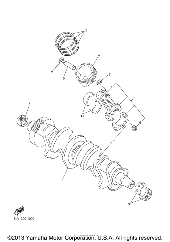 Crankshaft piston