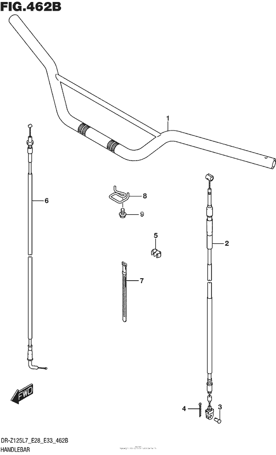 Руль & Тросики (Dr-Z125L E28)