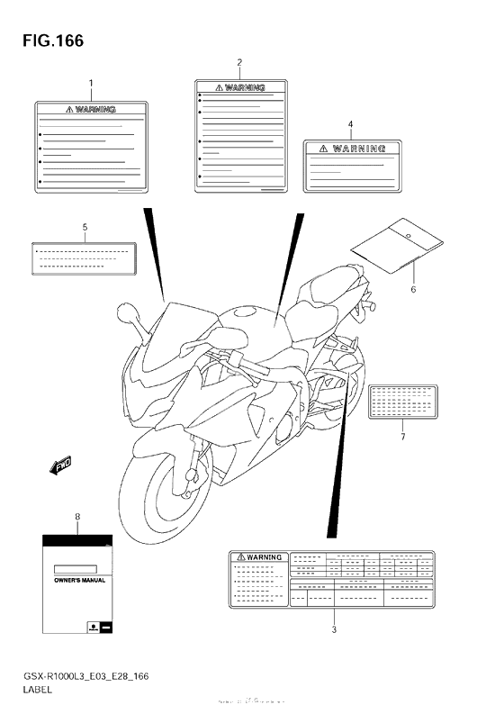 Информационные наклейки (Gsx-R1000Zl3 E33)