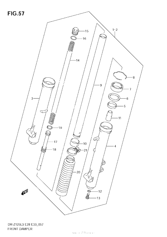 Front Damper (Dr-Z125Ll3 E33)