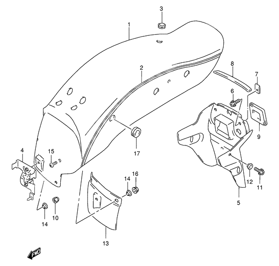 Rear fender              

                  Model x