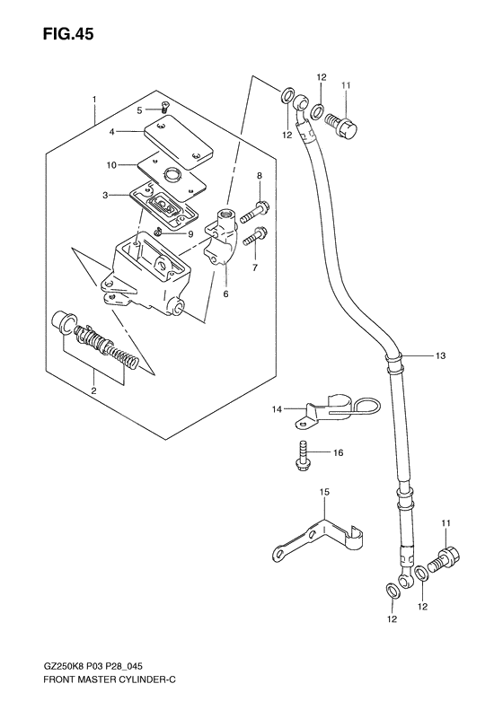 Front master cylinder