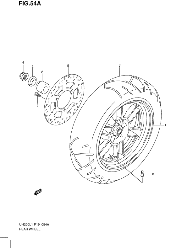 Rear wheel complete assy              

                  Model executive p19