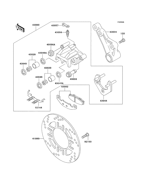 Front brake caliper              

                  F18/f19