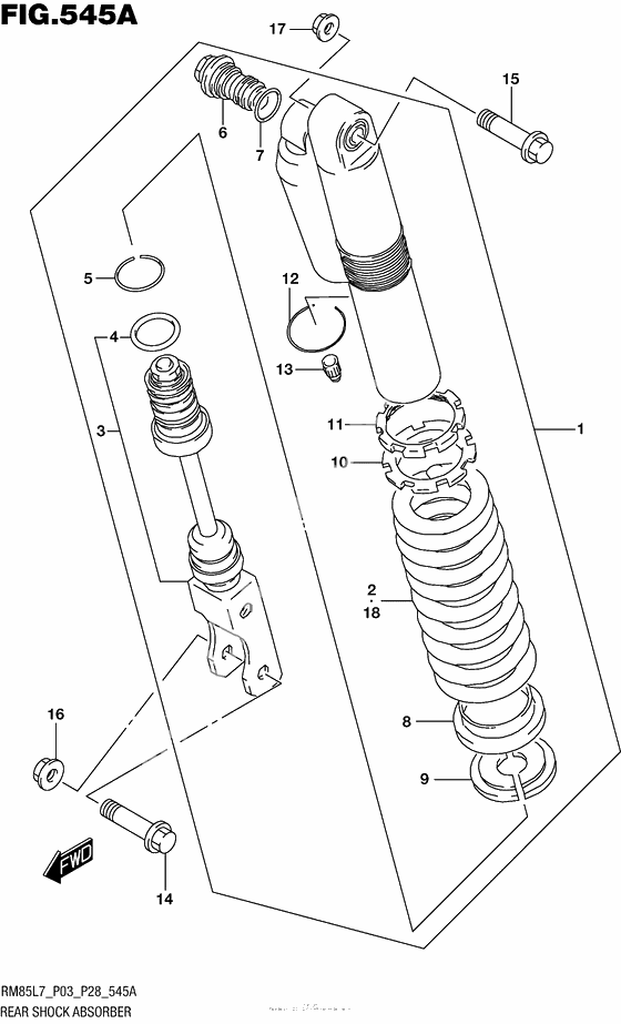 Rear Shock Absorber (Rm85L7 P03)