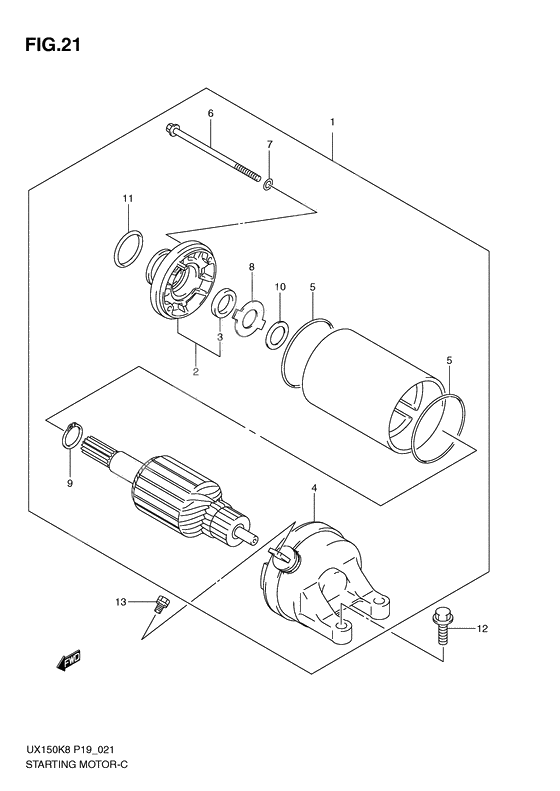 Starting motor