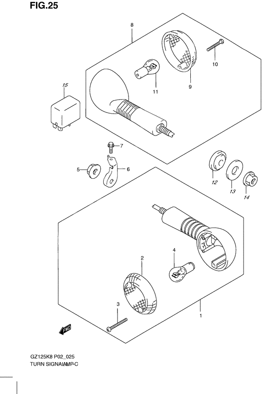 Turnsignal front & rear lamp