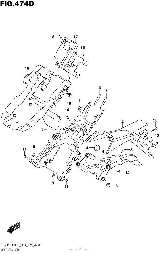 Rear Fender (Gsx-R1000Al7 E03)