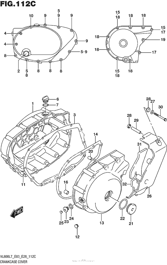 Крышки картера (Vl800L7 E33)