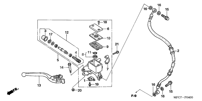 Fr. brake master cylinder