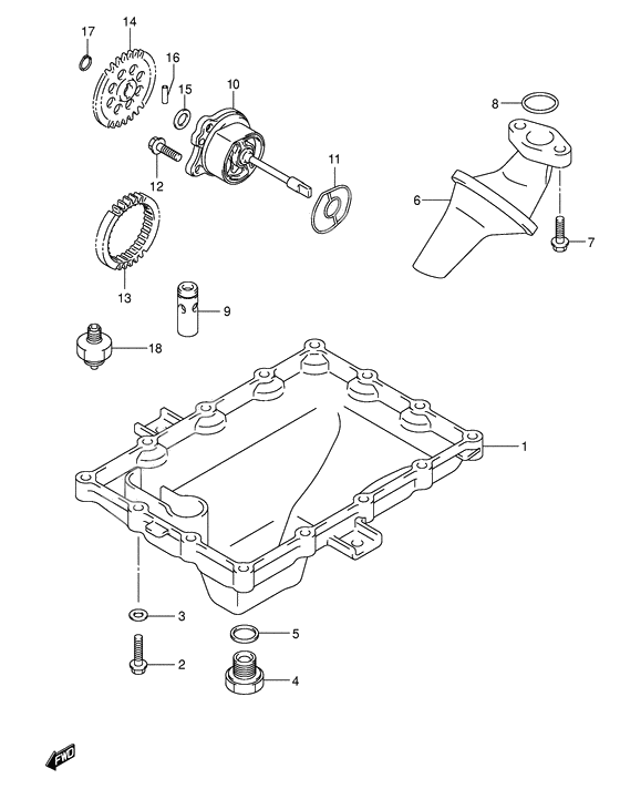 Oil pan - oil pump