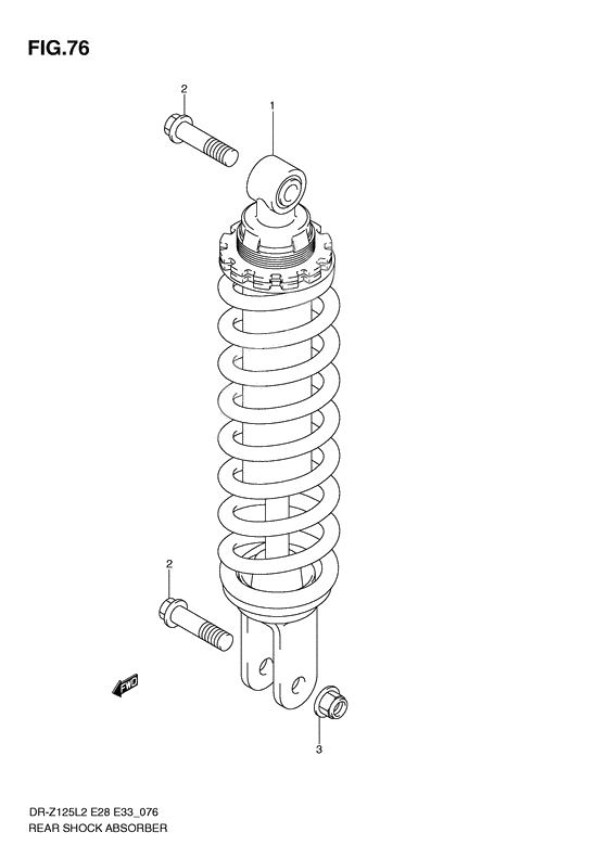 Rear shock absorber              

                  Dr-z125ll2 e28