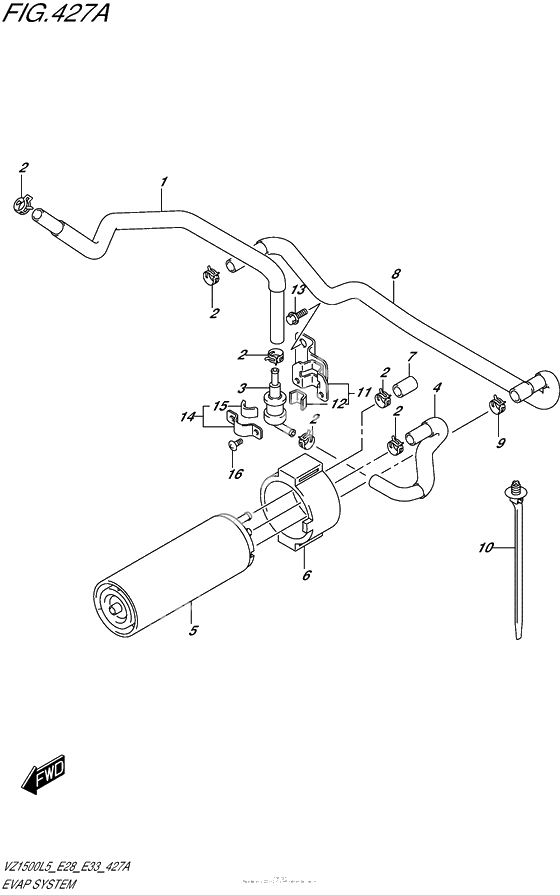 Система вентиляции бензобака (Vz1500L5 E33)