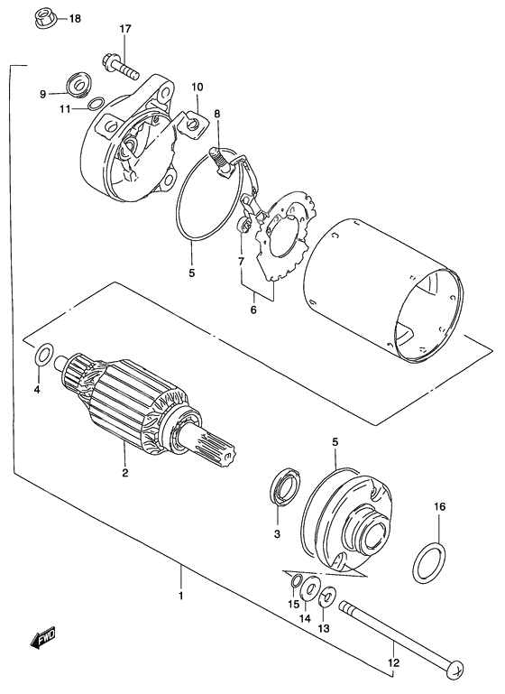 Starting motor