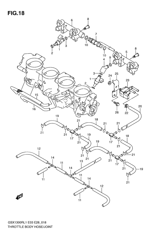 Throttle body hose/joint              

                  Gsx1300rl1 e33