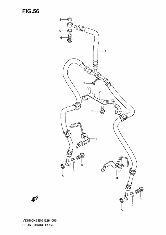 Front brake hose