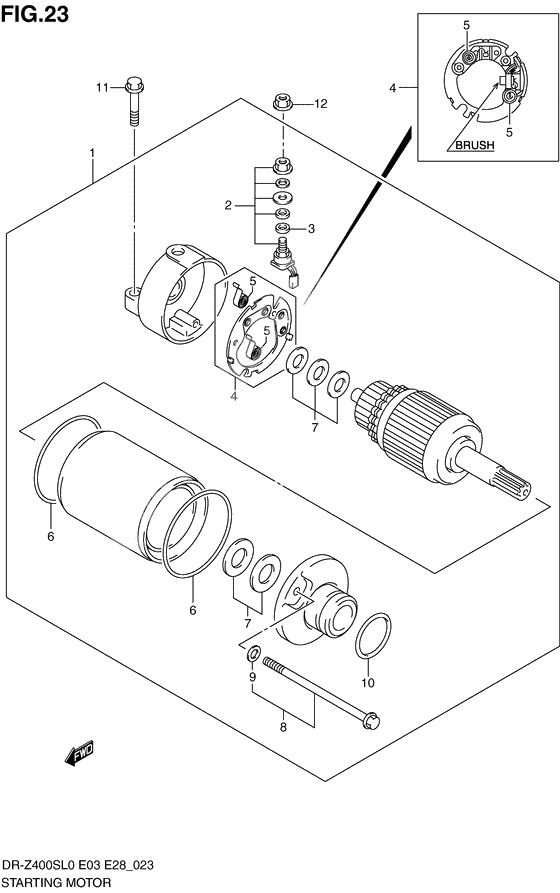 Starting motor