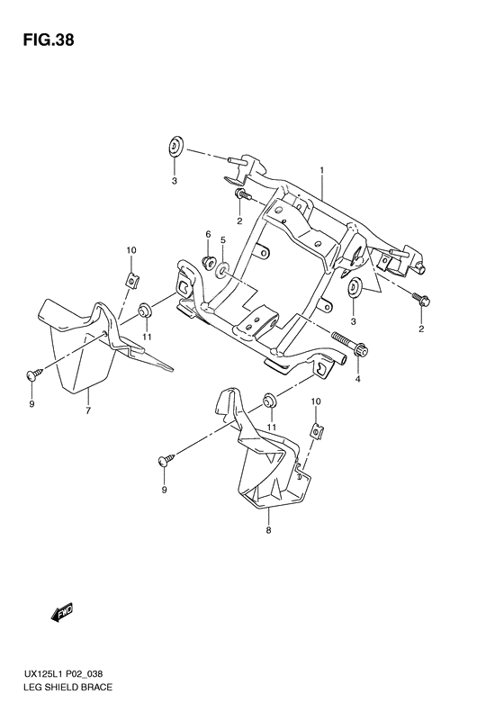 Leg shield brace