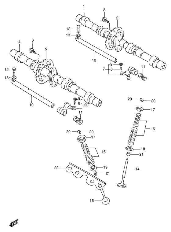 Cam shaft - valve