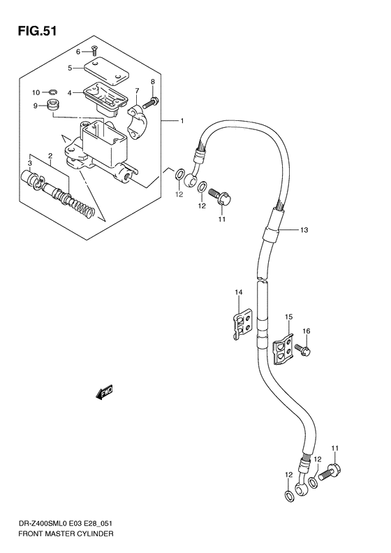 Front master cylinder