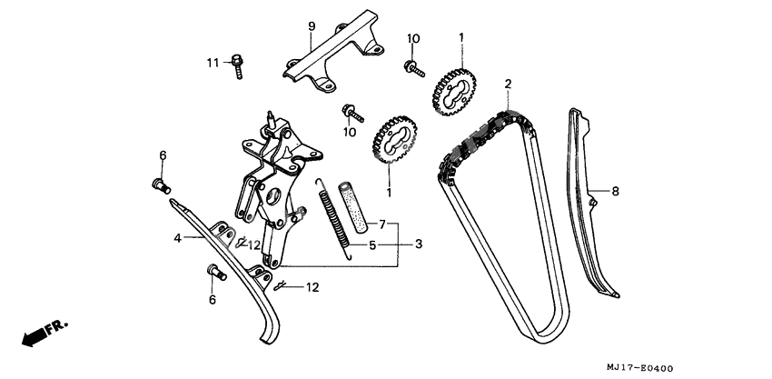 Cam chain/tensioner