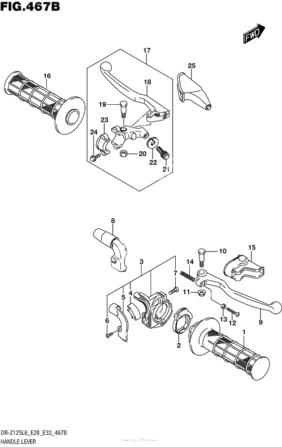 Ручки руля (Dr-Z125Ll6 E28)